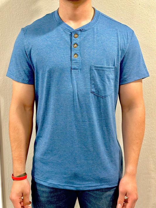 Men's Light Blue Polo Tee