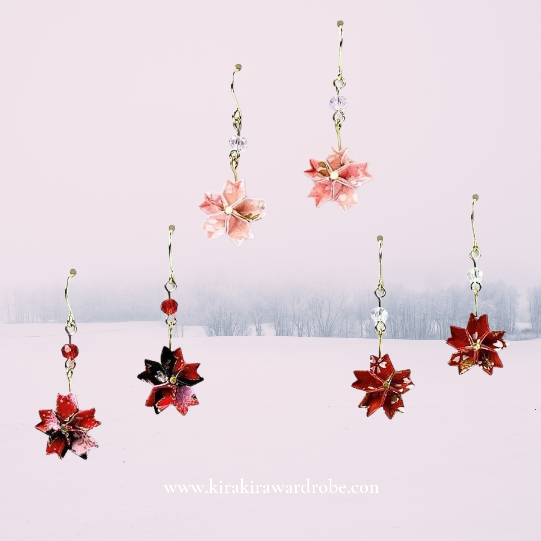 Sakura Origami Earrings