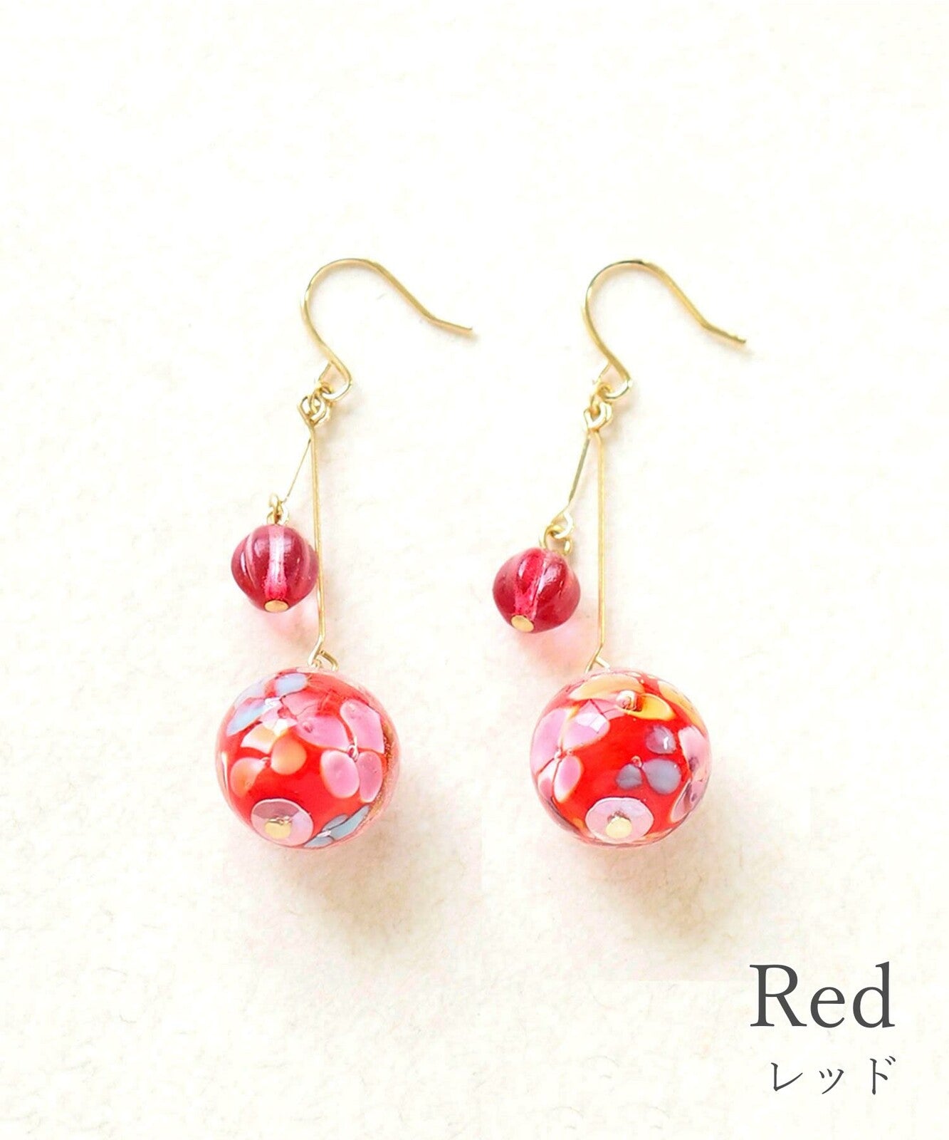 Flower-Patterned Dragonfly Bead Earrings